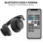 Miracle&Lesoul A7 Over Ear Bluetooth Headphones with Microphone,Wireless and Wired Hi-Fi Stereo Bass Foldable Headset, Soft Memory-Protein Earmuffs, 25 Hours Playtime for Trave/Work/PC/Phone,Black