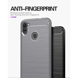 Galaxy A11 case,Samsung A11 case,with HD Screen Protector,MAIKEZI Soft TPU Slim Fashion Non-Slip Protective Phone Case Cover for Samsung Galaxy A11(Gray Brushed TPU)