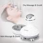 LATME Electric Scalp Massager Portable Head Scratcher Massager Handheld with Tissue Kneading 84 Nodes Gifts Idea Stress Release Full Body Massage for Muscles Back Shoulder Calf Pain (White-Grey)