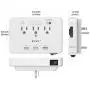 QC3.0 USB Quick Charger Adapter Socket Shelf Outlet Surge Protector Wall Mount Switch with Led Sensor Night Light Phone Holder Electrical Splitter for Office Home School College Dormitory Affiliates QC3.0 USB Quick Charger Adapter Socket Shelf Outlet Surge Protector Wall Mount Switch with Led Sensor Night Light Phone Holder Electrical Splitter for Office Home School College Dormitory Affiliates