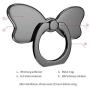 pzoz Metal Cell Phone Finger Ring Stability Holder Back Stand Collapsible Hand Grip Knob Loop Universal Car Mount Hook Kickstand 360 for iPhone Samsung Galaxy Mobile Cute Accessories (Black)