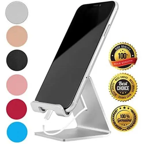 Desk Cell Phone Stand Holder Aluminum Phone Dock Cradle Compatible with Switch, All Android Smartphone, for iPhone 11 Pro Xs Xs Max Xr X 8 7 6 6s Plus 5 5s 5c Charging, Accessories Desk (Silver) Desk Cell Phone Stand Holder Aluminum Phone Dock Cradle Compatible with Switch, All Android Smartphone, for iPhone 11 Pro Xs Xs Max Xr X 8 7 6 6s Plus 5 5s 5c Charging, Accessories Desk (Silver)