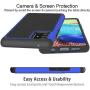 Dahkoiz Case for Samsung Galaxy A71 5G Case with Tempered Glass Screen Protector[2 Pack],Drop Protection Armor Defender Cover Dual Layer Hybrid Protective Phone Cases for Samsung Galaxy A71 5G, Blue
