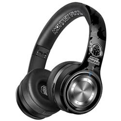 Picun P26 Wireless Headphones Bluetooth 5.0, Monkey Pinking Edition 40H Playtime Hi-Fi Stereo Bluetooth Headphone Over Ear with Mic Foldable Wired/Wireless/TF for Phone with Carrying Case (Camo)