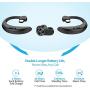YUWISS Bluetooth Headset [36Hrs Playtime, 2 Batteries, V4.2] Wireless Bluetooth Earpiece for Cell Phone Noise Canceling Car Earbuds Headphones with Mic Compatible with iPhone Samsung Android (Black)