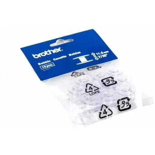 Brother Sewing and Embroidery Bobbins 10-pack, SA156,Clear Brother Sewing and Embroidery Bobbins 10-pack, SA156,Clear