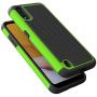 Dahkoiz Galaxy A01 Case with Tempered Glass Screen Protector [2 Pack], Armor Defender Cover Samsung Galaxy A01 Cases Dual Layer Hybrid Protective Phone Case for Samsung Galaxy A01, Green
