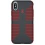 Speck Products CandyShell Grip Cell Phone Case for iPhone XS/iPhone X - Charcoal Grey/Dark Poppy Red
