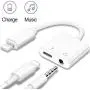 [Apple MFi Certified] Headphone Adapter for iPhone, 2 in 1 Lightning to 3.5mm Headphone Audio + Charger Splitter for iPhone 11/11 Pro/XS/XR/X 8 7, iPad, iPod, Support Music Control + Calling + iOS 13