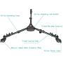 Neewer Photography Professional Heavy Duty Tripod Dolly with Rubber Wheels and Adjustable Leg Mounts for Canon Nikon Sony DSLR Cameras Camcorder Photo Video Lighting