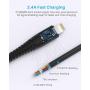 [ Apple MFi Certified ] 10ft iPhone Charging Cord, CABEPOW 2Pack Long Lightning Cable 10 Foot, High Fast/Data Sync iPhone Charger Cable Cord for iPhone 11/11Pro/11Max/XS/XR/XS Max/8/7/6/5S/SE.Black