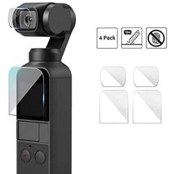 AFVO Screen Protector 9H Tempered Glass for DJI OSMO Pocket, No Bubble 4 in 1 (2 Screen Protector + 2 Lens Protector)