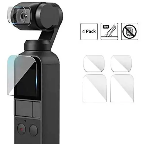 AFVO Screen Protector 9H Tempered Glass for DJI OSMO Pocket, No Bubble 4 in 1 (2 Screen Protector + 2 Lens Protector) AFVO Screen Protector 9H Tempered Glass for DJI OSMO Pocket, No Bubble 4 in 1 (2 Screen Protector + 2 Lens Protector)