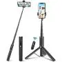 Bluetooth Selfie Stick Tripod, BlitzWolf Mini Extendable Aluminum Selfie Stick with Wireless Remote 270° Rotation for iPhone 11/11 Pro/XS MAX/XR/XS/X/8/8 Plus/7/7 Plus, Galaxy S10 Plus/S9, More(Grey) Bluetooth Selfie Stick Tripod, BlitzWolf Mini Extendable Aluminum Selfie Stick with Wireless Remote 270° Rotation for iPhone 11/11 Pro/XS MAX/XR/XS/X/8/8 Plus/7/7 Plus, Galaxy S10 Plus/S9, More(Grey)