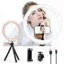K&F Concept 10 Selfie Ring Light with Stand Phone Holder for Vlog Camera Video Smartphone YouTube Self-Portrait Makeup Shooting Live Streaming K&F Concept 10 Selfie Ring Light with Stand Phone Holder for Vlog Camera Video Smartphone YouTube Self-Portrait Makeup Shooting Live Streaming