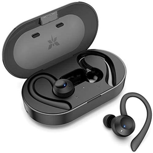 Axloie Sports Wireless Earbuds Bluetooth 5.0 Headphones True Wireless Deep Bass in-Ear Mini TWS Stereo IPX7 Waterproof 25H Playtime Wireless Earphones with Charging Case for Running Workout Gym iPhone