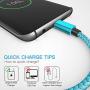 USB C Cable, MARGE PLUS Type C Charging Cable 3 Pack (6Ft) Braided Fast Charging Cord Compatible with Samsung Galaxy A20 A50 A51 A71 A10 A10e S10 S20 Plus Note10, LG Stylo 5 4,and Other USB C Device