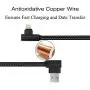 [5 Pack: 3ft/3ft/6ft/6ft/10ft] 90 Degree Gaming Cable Apple MFi Certified High-Speed Charging Cord Durable for iPhone Xs Max/Xs/XS Max/XR/X / 8/8 Plus / 7/7 Plus, and More (Black)
