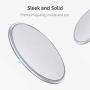 [Upgraded] ESR Wireless Charger, Metal Frame Ultra-Thin Fast Charging Pad, 7.5W for iPhone SE/11/11 Pro/11 Pro Max, 10W Fast Charging for Galaxy S20/S20 Ultra/Note10, Pixel 3/4, No AC Adapter, Silver