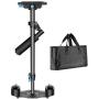 Neewer Carbon Fiber 24 inches/60 Centimeters Handheld Stabilizer with 1/4 3/8 inch Screw Quick Shoe Plate for Canon Nikon Sony and Other DSLR Camera Video DV up to 6.6 pounds/3 kilograms (Black)
