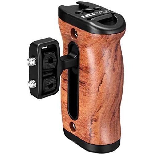 UURig 1/4" Wood Handle Grip Left Right Universal for Camera Cage Dual Hold Use Available, for Smartphone Video Rig Video-graphy Accessories Mobile Filming Hold Bracket