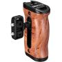 UURig 1/4" Wood Handle Grip Left Right Universal for Camera Cage Dual Hold Use Available, for Smartphone Video Rig Video-graphy Accessories Mobile Filming Hold Bracket