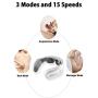 Neck Massager with Heat,Intelligent Portable Cordless Electric Neck Massagers for Home Office Outdoor Use,3 Modes and 15 Speeds,Gift for Men Women Dad Mom Parents (White)