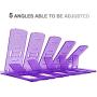 Phone Stand,Tablet Stand,Desktop Phone Holder Stand for Desk,Foldable Adjustable Phone Stand Compatible with All Mobile Phones/iPad/Tablet(3 PCS in 3 Transparent Colors)