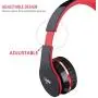 Elecder i40 Headphones with Microphone Foldable Lightweight Adjustable Wired On Ear Headsets with 3.5mm Jack for iPad Cellphones Laptop Computer Smartphones MP3/4 Kindle Airplane School (Red/Black)