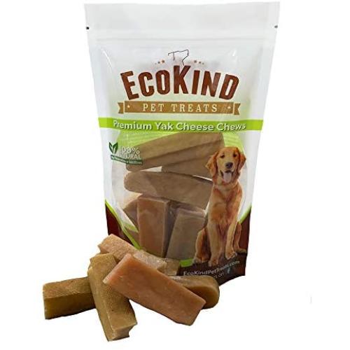 EcoKind Pet Treats Gold Yak Dog Chews Pack – Yak Milk Dog Treats for Active Chewers – 100% Natural & Healthy Chew Sticks for Small & Large Dogs – Assorted Set of Big & Small Yak Cheese Chews