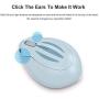 2.4GHz Wireless Mouse Cute Hamster Shape Less Noice Portable Mobile Optical 1200DPI USB Mice Cordless Mouse for PC Laptop Computer Notebook MacBook Kids Girl Gift (Blue)