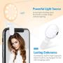 ORIA Selfie Light Ring, Portable Clip-on Phone Lights, Adjustable Brightness Selfie Fill Light, Phone Selfie Lamp for Live Stream, Make-up, Smart Phone, Photography, Video Lighting