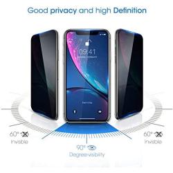 Leadstar Compatible iPhone 11 and iPhone XR Privacy Screen Protector 6.1 inch 3D Touch Anty Spy Tempered Glass Screen Protector for iPhone 11 XR (100% Case Friendly)