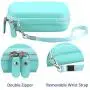 Canboc Hard Carrying Case for Canon Ivy Mobile Mini CLIQ CLIQ+ Instant Camera Printer Wireless Bluetooth Portable Smartphone Photo Printer, Mesh Pocket fit Zink Photo Paper and USB Cable, Mint Green