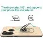 Oleaders for Galaxy A21 Case with Tempered Glass Screen Protector, Rotatable Metal Ring Holder Compatible with Magnetic Car Kickstand Case for Samsung Galaxy A21 - Gold