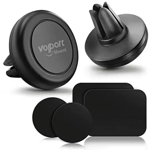 Magnetic Phone Car Mount Vent Strong 2 Pack, VOLPORT Universal Air Vent Magnetic Car Mount Airvent Clip Magnet Cell Phone Holder for Car with Mount Metal Plates Compatible for iPhone 11, Galaxy S10 Magnetic Phone Car Mount Vent Strong 2 Pack, VOLPORT Universal Air Vent Magnetic Car Mount Airvent Clip Magnet Cell Phone Holder for Car with Mount Metal Plates Compatible for iPhone 11, Galaxy S10