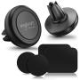 Magnetic Phone Car Mount Vent Strong 2 Pack, VOLPORT Universal Air Vent Magnetic Car Mount Airvent Clip Magnet Cell Phone Holder for Car with Mount Metal Plates Compatible for iPhone 11, Galaxy S10