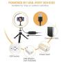 UBeesize 10" LED Ring Light with Tripod Stand & Phone Holder, Dimmable Desk Makeup Ring Light, Perfect for Live Streaming & YouTube Video, Photography, 3 Light Modes and 11 Brightness Levels