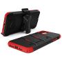 ZIZO Bolt Series iPhone 11 Case - Heavy-Duty Military-Grade Drop Protection w/Kickstand Included Belt Clip Holster Tempered Glass Lanyard - Black/Red