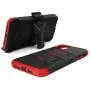 ZIZO Bolt Series iPhone 11 Case - Heavy-Duty Military-Grade Drop Protection w/Kickstand Included Belt Clip Holster Tempered Glass Lanyard - Black/Red