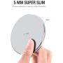 TOZO W1 Wireless Charger Ultra Thin Aviation Aluminum CNC Unibody Fast Charging Pad Gray (NO AC Adapter)