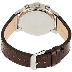 Tommy Hilfiger Mens 1710337 Stainless Steel Brown Leather Watch