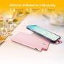 Luxtude PowerEasy Portable Charger for iPhone, 5000mAh Slim Power Bank, Portable iPhone Charger with Built in Cable (Apple Certified), Fast Charging Portable Phone Charger for iPhone11/X/7/6 Rosegold