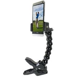 Golf Gadgets - Swing Recording System | Large Device Holder (PHABLET) with Jaws Clamp & Gooseneck Mount. Compatible Large Devices Like iPhone 6/7 Plus, Samsung Galaxy Note, etc.