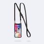 Bandolier Emma Crossbody Phone Case and Wallet - Black Leather with Pewter Detail - Compatible with iPhone SE / 8, 7, 6 Only