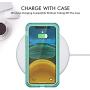 LONTECT for iPhone 11 Case Built-in Screen Protector Glitter Clear Sparkly Bling Rugged Shockproof Hybrid Full Body Protective Case Cover for Apple iPhone 11 6.1 2019, Green Clear/Silver Glitter