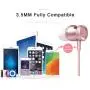 Wired Headphone Metal Earbuds by Amasing Noise Cancelling Stereo Heave Bass Earphones with Micphone Mic with Volume Control，in Ear Headphones Magnetic Design for iPhone 5 6 Pink Samsung M9