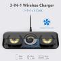 Yootech 3 in 1 Fast Wireless Charger, 22.5W Max Wireless Charging Pad with Adapter Compatible with Galaxy Watch 42mm/46mm/Active2/1,Gear S3/S2/Sport & Galaxy Buds,Galaxy S20/S10/S9/S8[Not for iWatch]