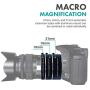 Movo AF Macro Extension Tube Set for Sony E-Mount (NEX) with 10mm, 16mm, and 21mm Extension Tubes