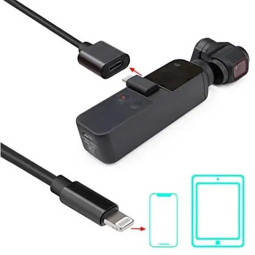 RCstyle Osmo Pocket OTG Cable Data Line Universal Extension Cord Female Connector Adapter Cable Compatible with DJI OSMO Pocket Accessories, 39 Inches RCstyle Osmo Pocket OTG Cable Data Line Universal Extension Cord Female Connector Adapter Cable Compatible with DJI OSMO Pocket Accessories, 39 Inches